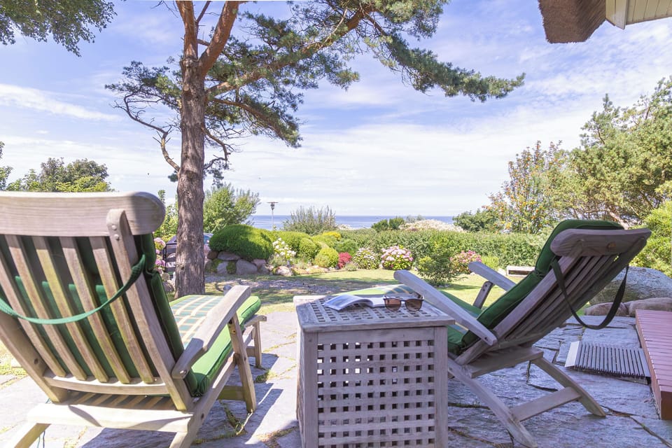 Terrace with Lounge Chairs and Sea View