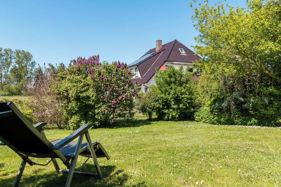 Exterior view of a house with garden
