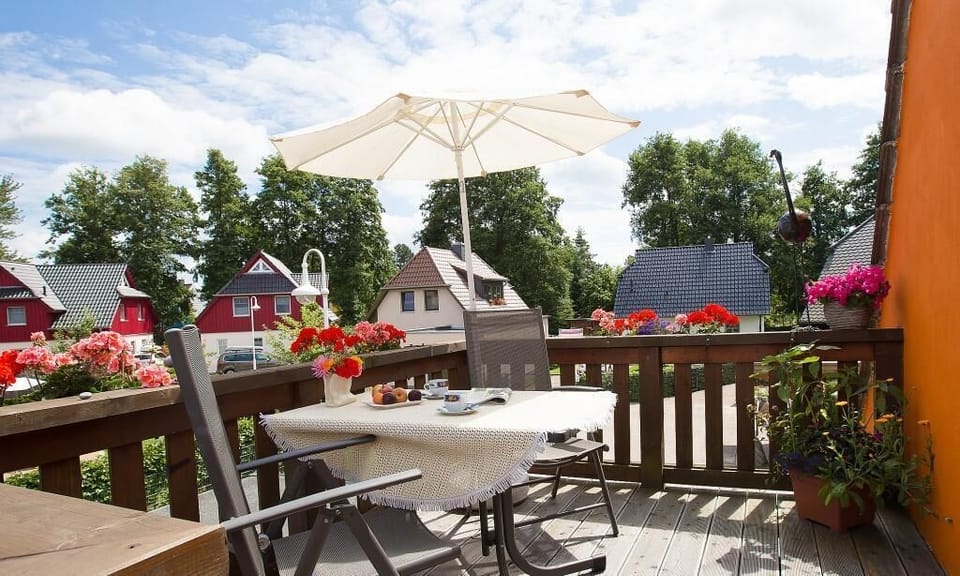 Terrace with Table and View of the Surroundings
