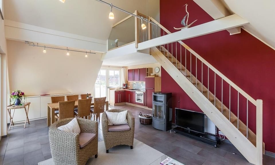 Living Room with Open Kitchen and Dining Area