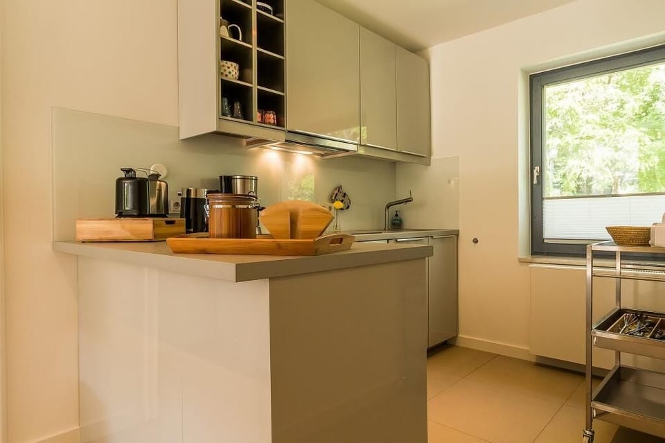Modern Kitchen with Wooden Countertop
