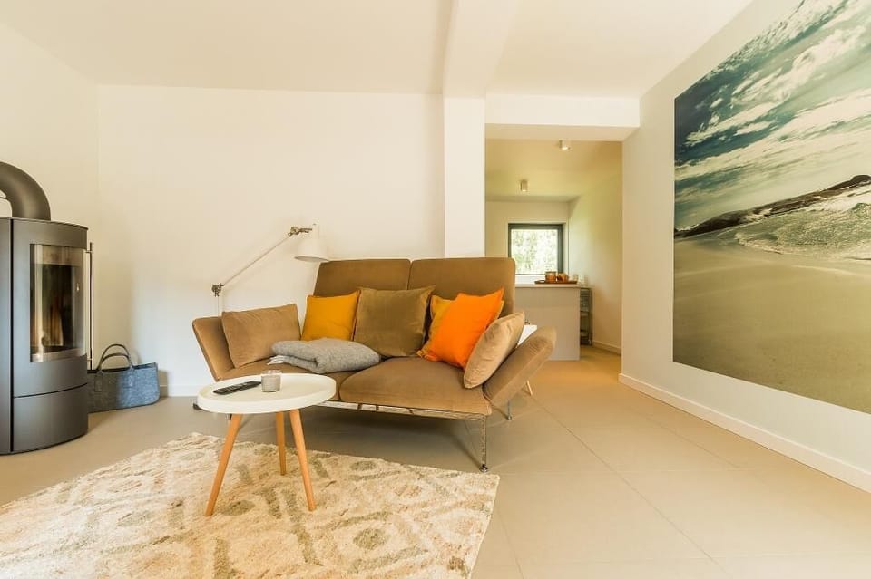 Cozy Living Room with Sofa and Fireplace