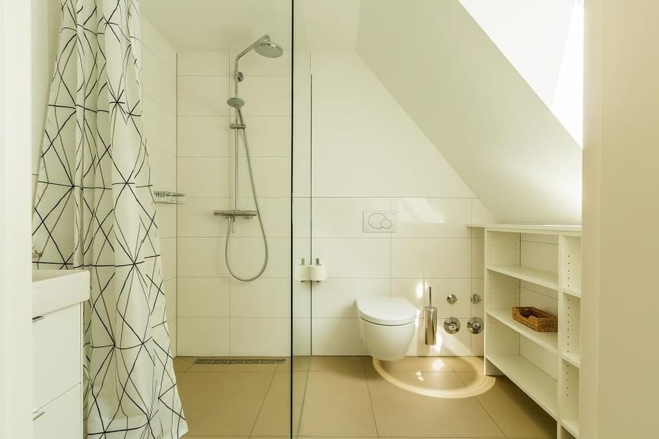 Modern Bathroom with Shower and Toilet