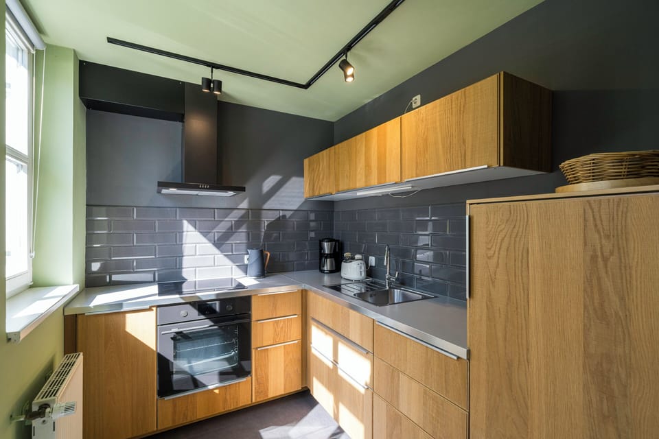 Modern Kitchen with Wooden Cabinets