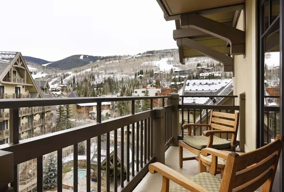 Gorgeous ski resort views from private balcony