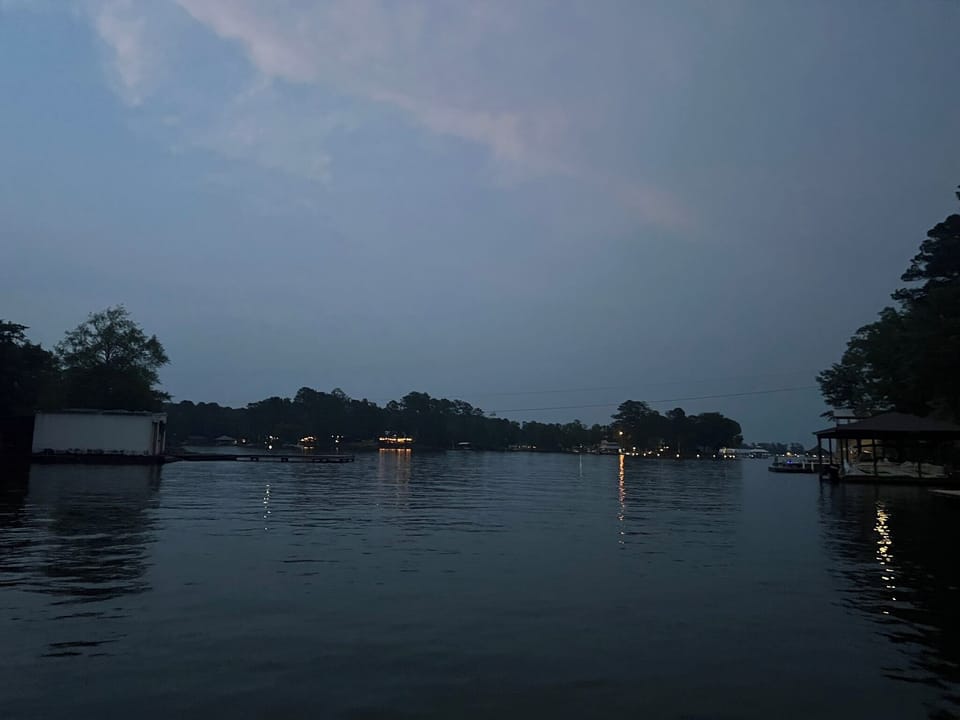 Evening view of the lake.