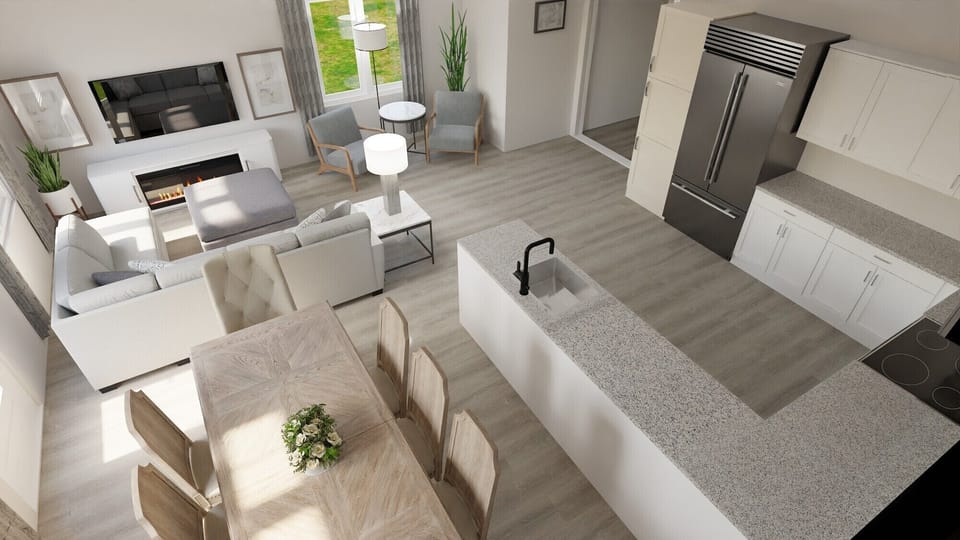 kitchen tv area