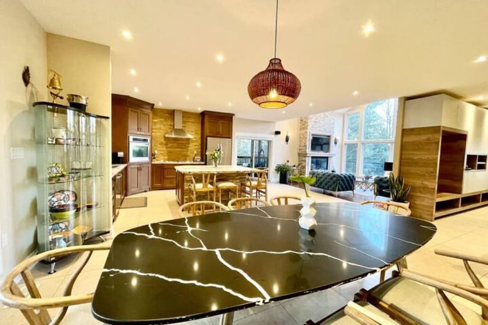 Bright dining area with seamless indoor flow