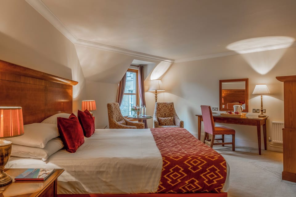 Relax by the window, then plan tomorrow at the desk.