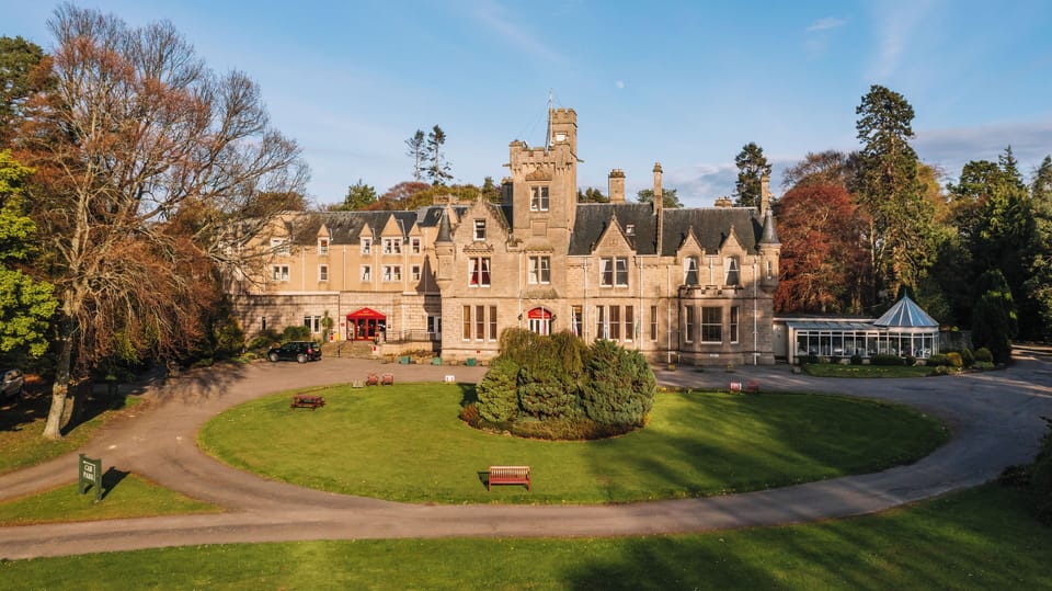 Soak in sunshine over sweeping lawns and elegant turrets.
