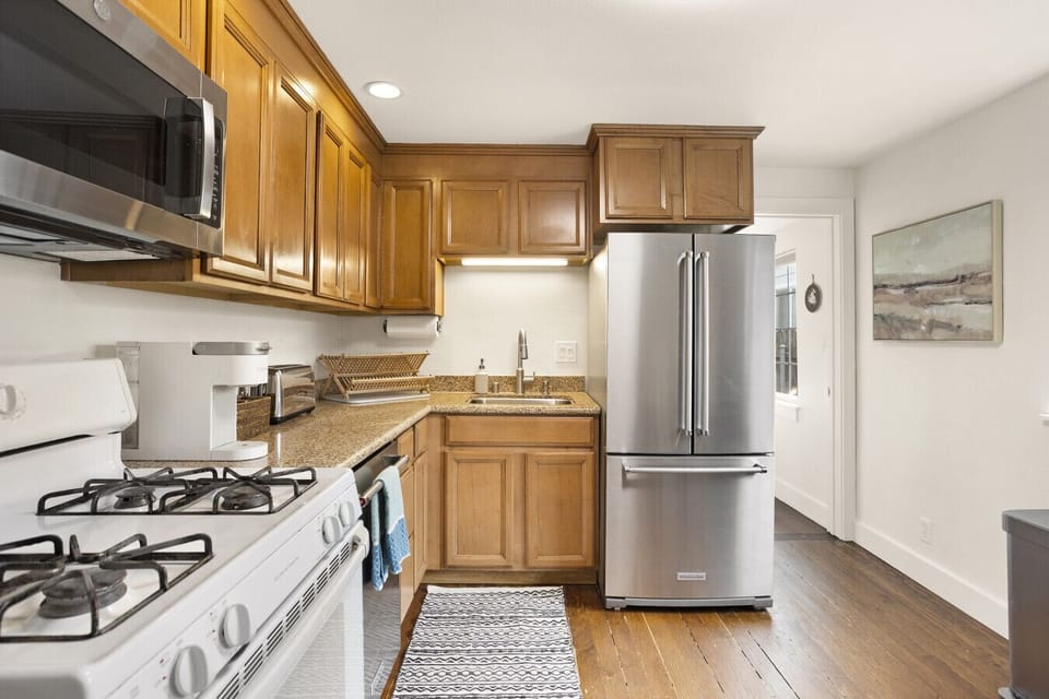 Whip up your favorite meals in a fully stocked kitchen that makes cooking feel effortless.