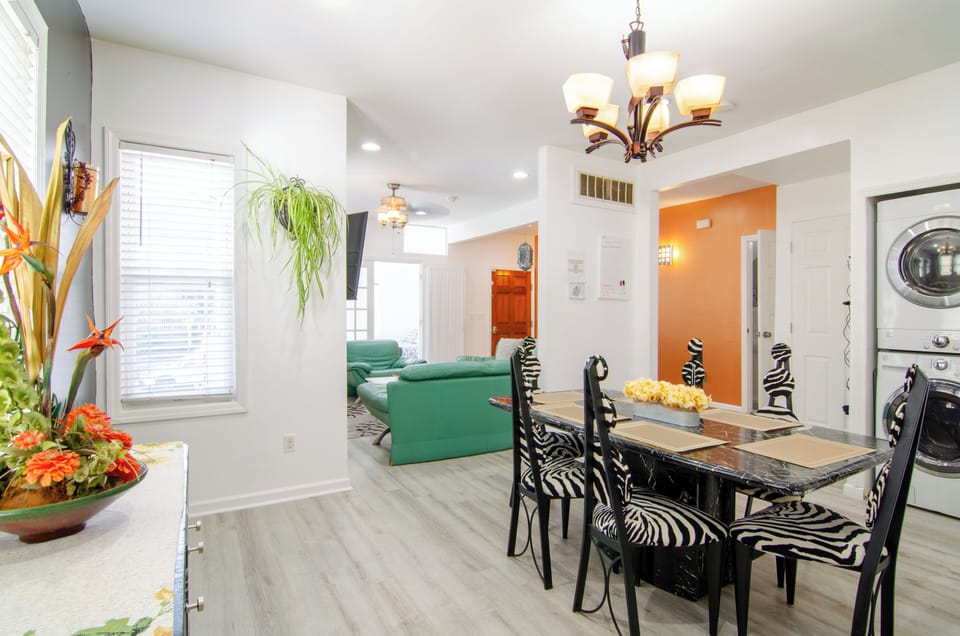 Spacious table for family gatherings
