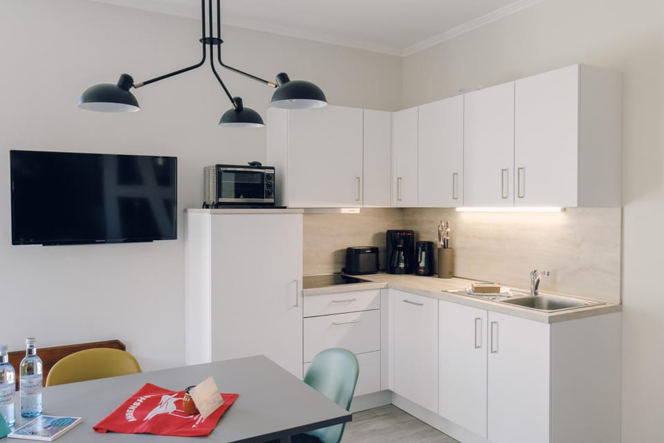 Bright kitchen with modern appliances