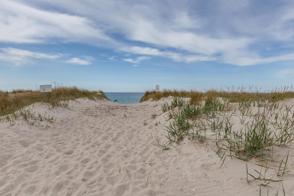 Path to Beach with Grass and Sand