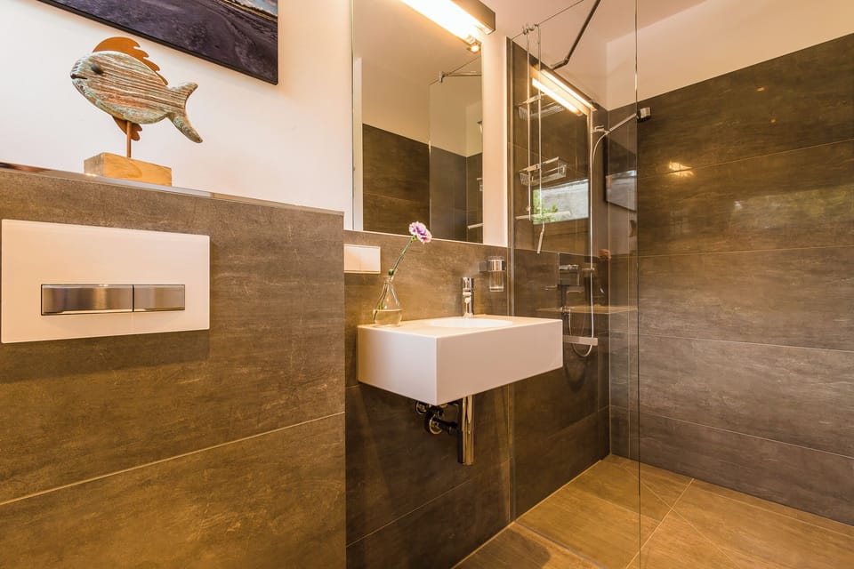Modern Bathroom with Shower and Sink
