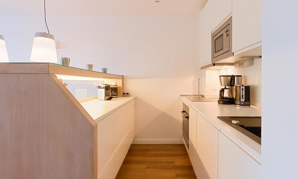Modern Kitchen with White Cabinets