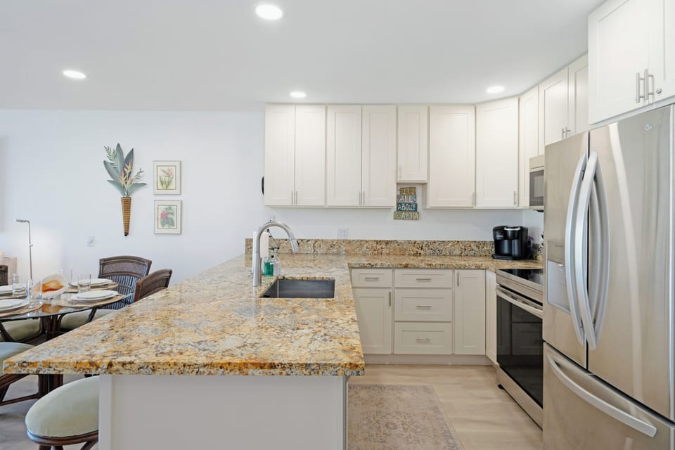 Well-appointed kitchen.