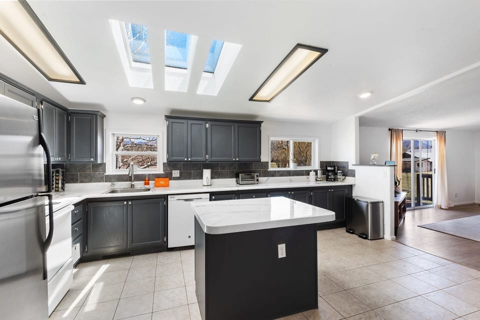 Spacious kitchen with ample natural light