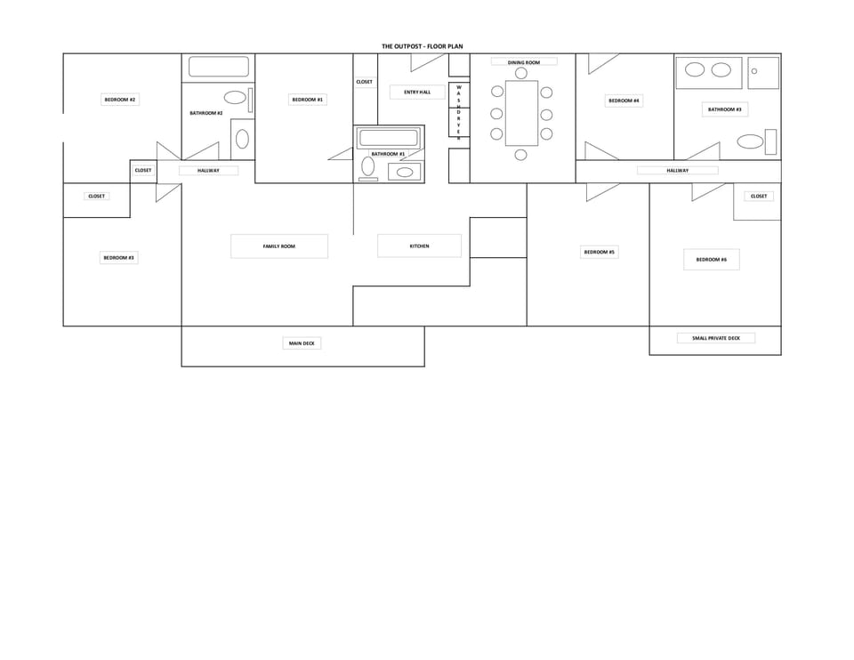 Floorplan of the entire 6 bedroom house