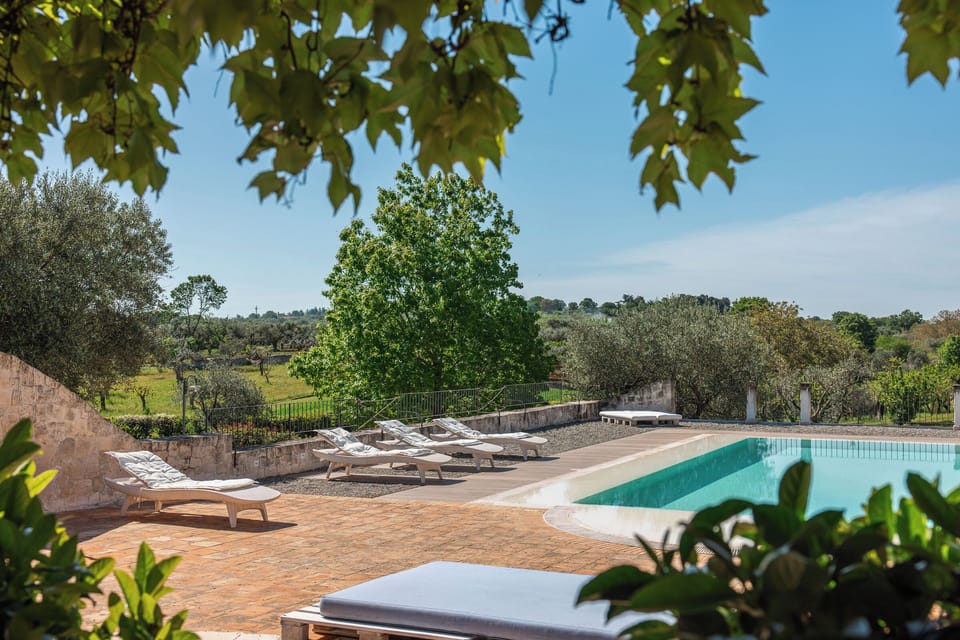 Relax by the private pool 