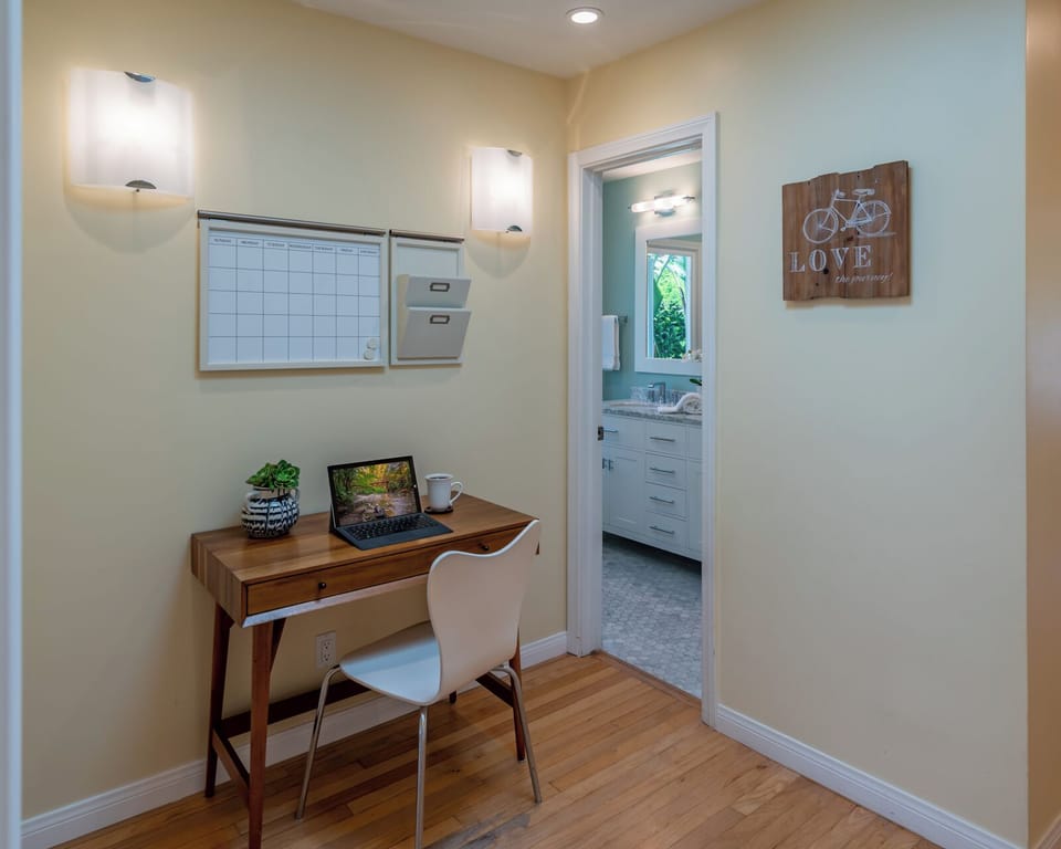 Office nook in hall