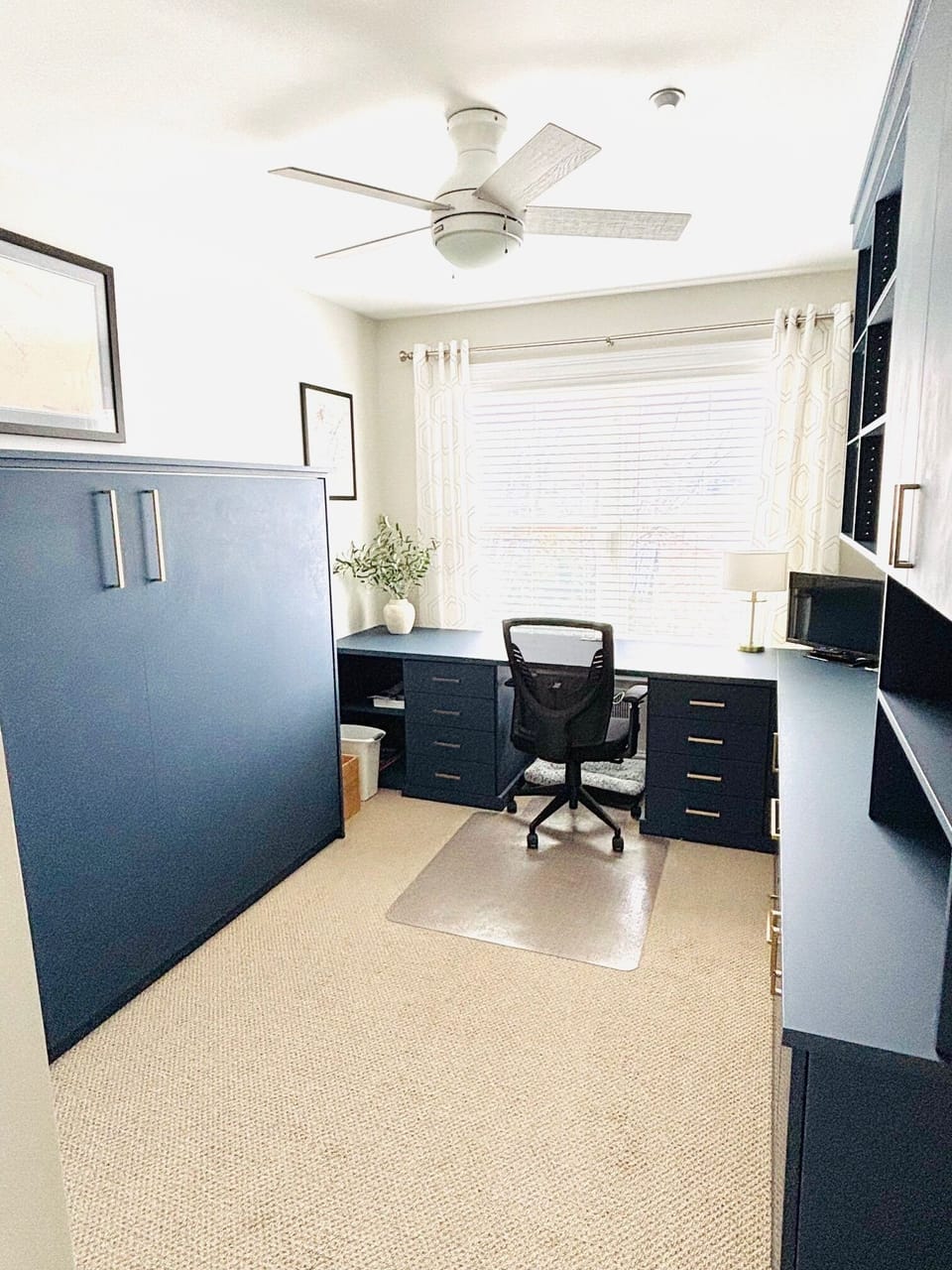 2nd Floor Bedroom/Office with Printer and TV.