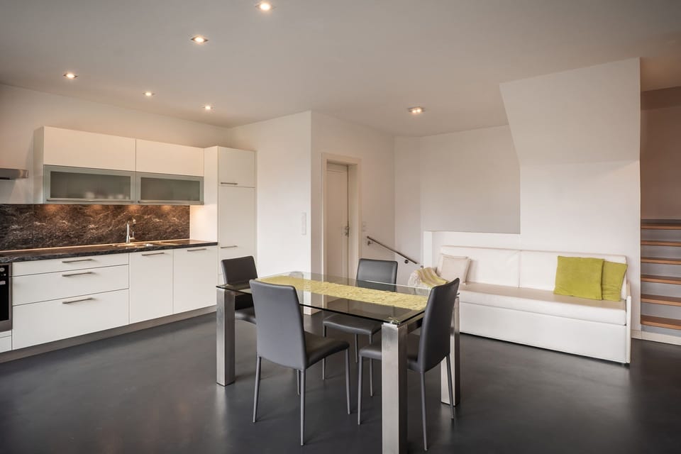Open living and cooking area