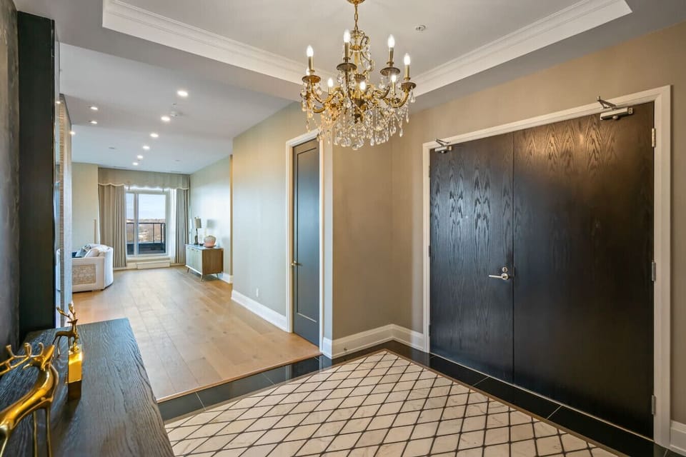Private entrance to the top-floor penthouse.