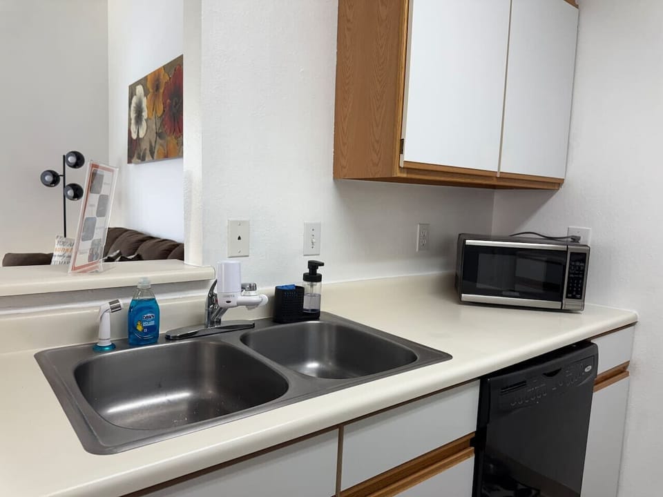 open kitchen to living area