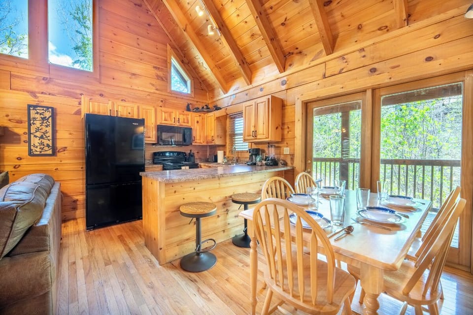Roudy's Roost's kitchen and dining area