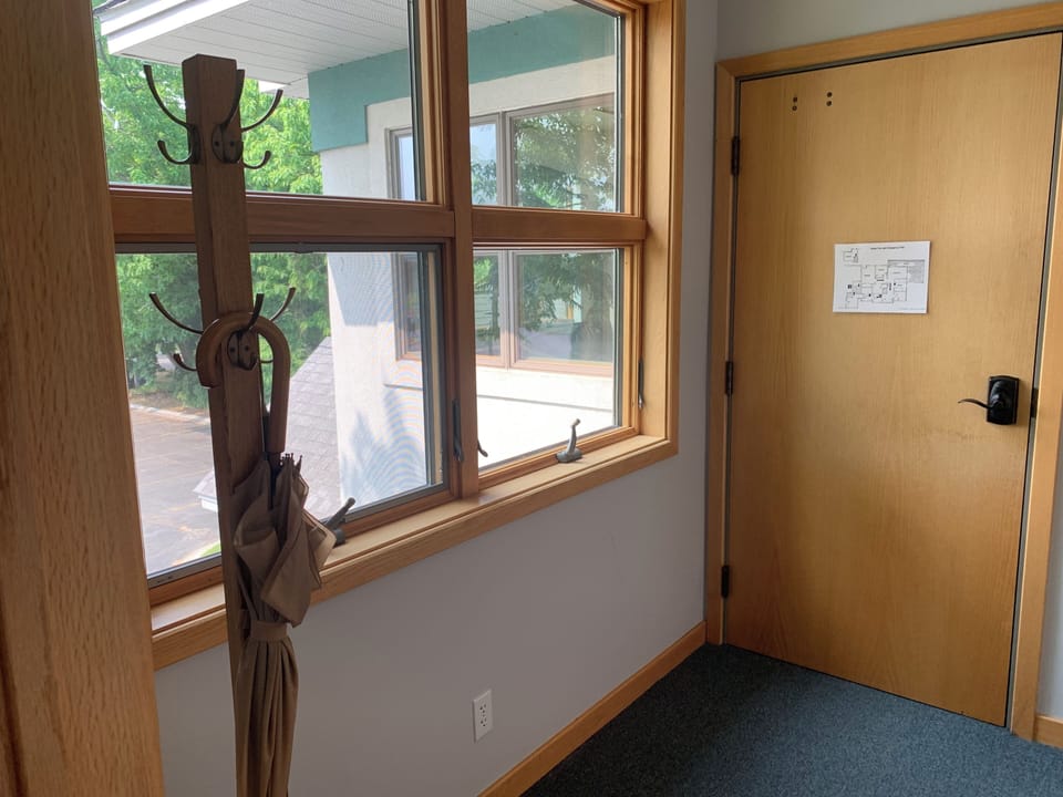 Entrance into unit. Code provided at check in. 