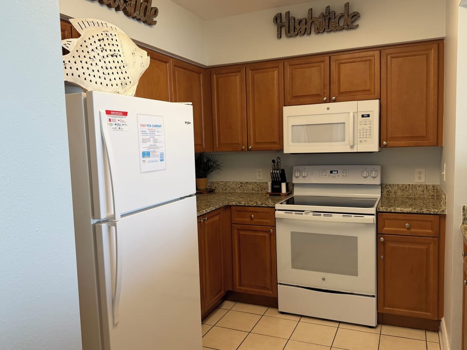Make your meals in the fully stocked kitchen