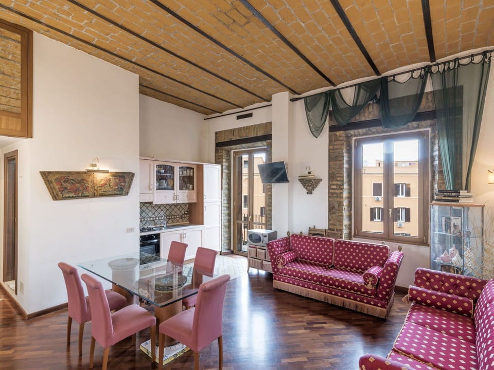 Furniture, Interior Design, Flooring, Wall, Wood, Floor, Ceiling, Apartment, Room, Table