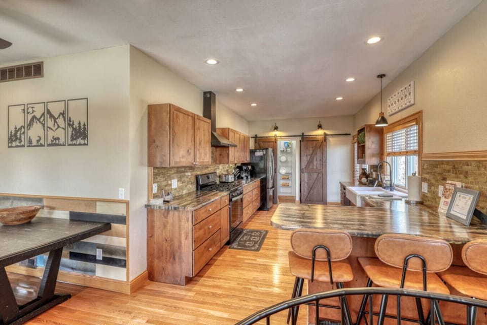 Imagine this view as you enter the kitchen to make coffee in the morning