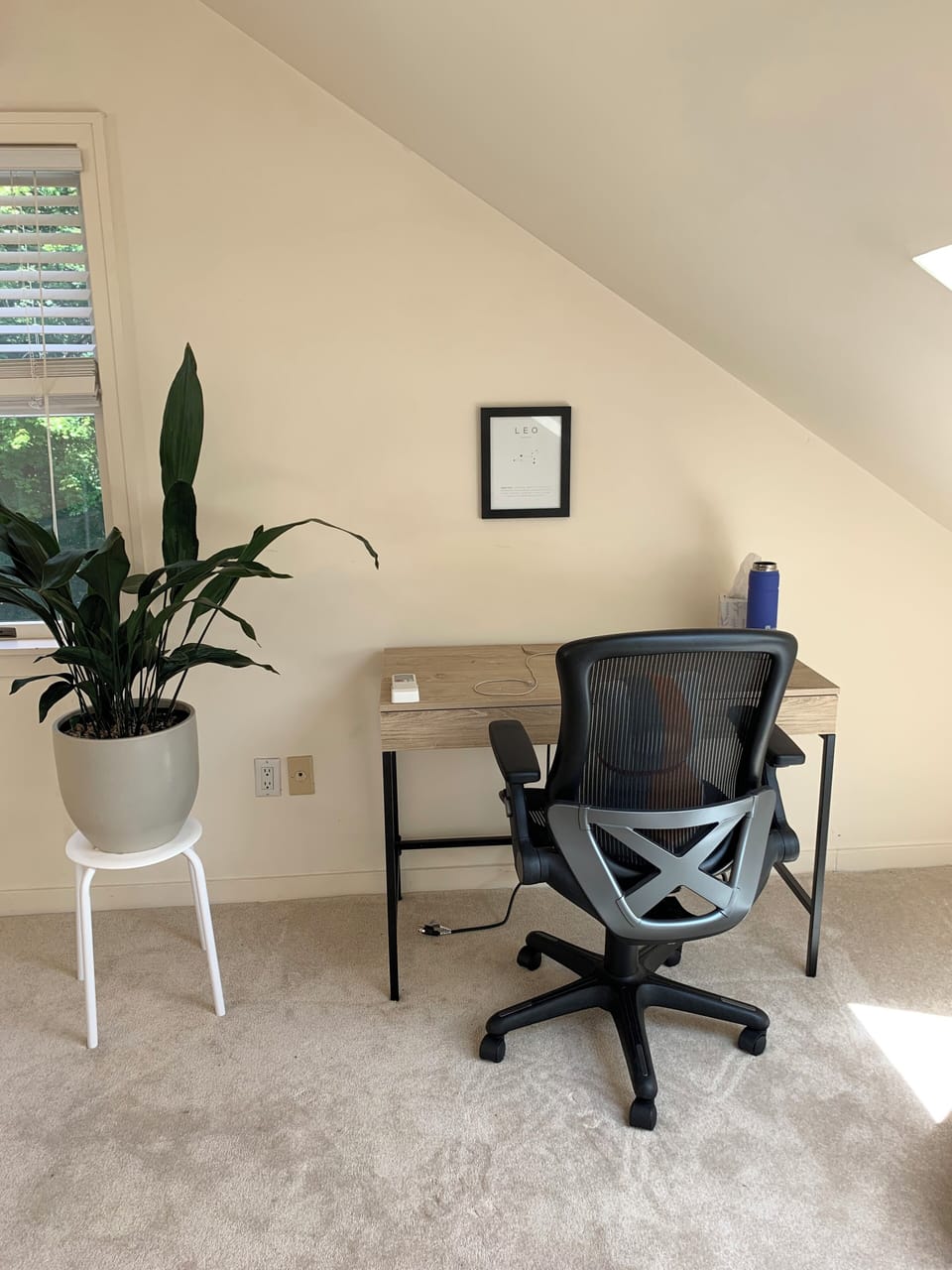 Desk set-up in loft for those who are WFH