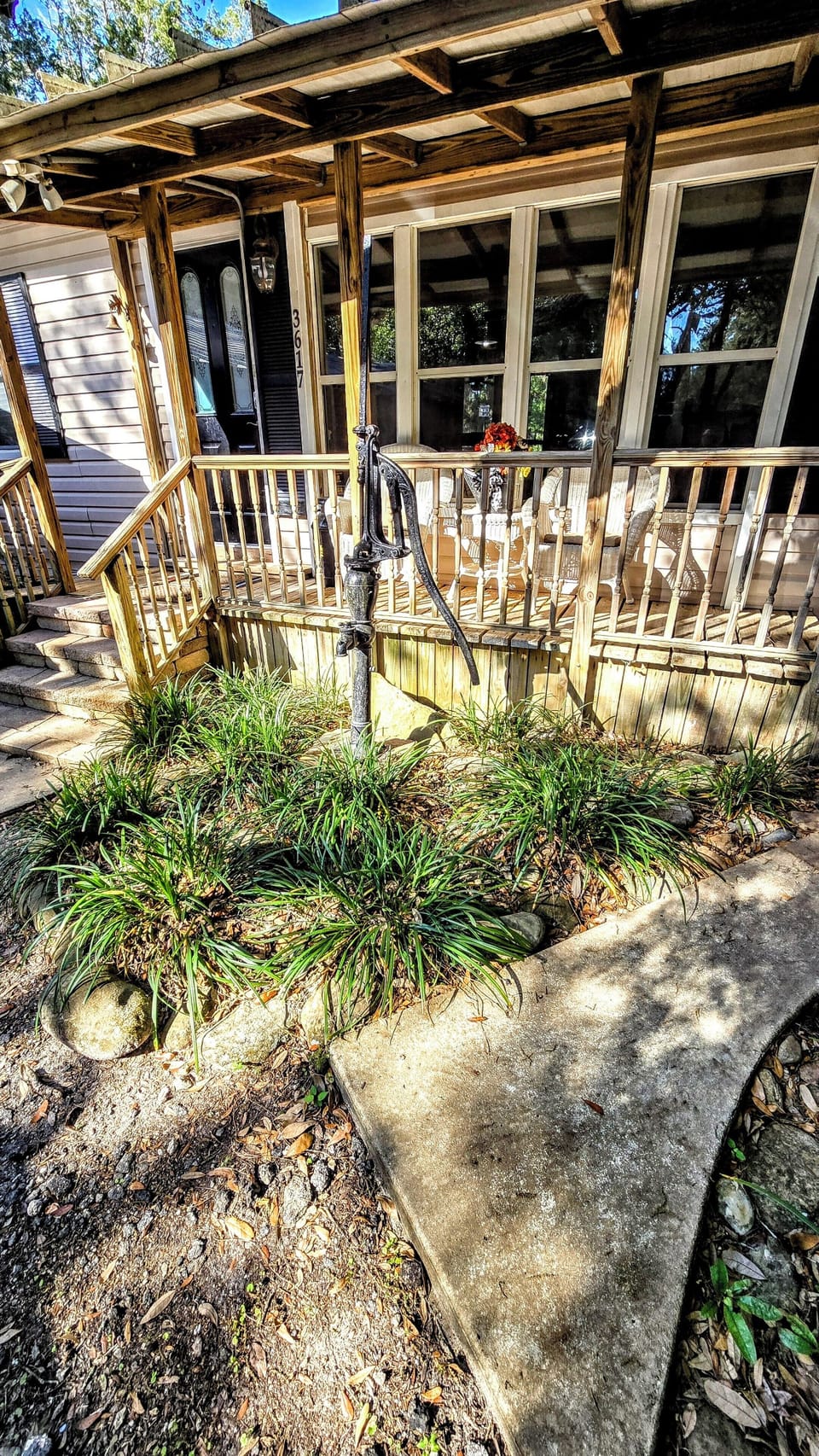 Front porch of house 