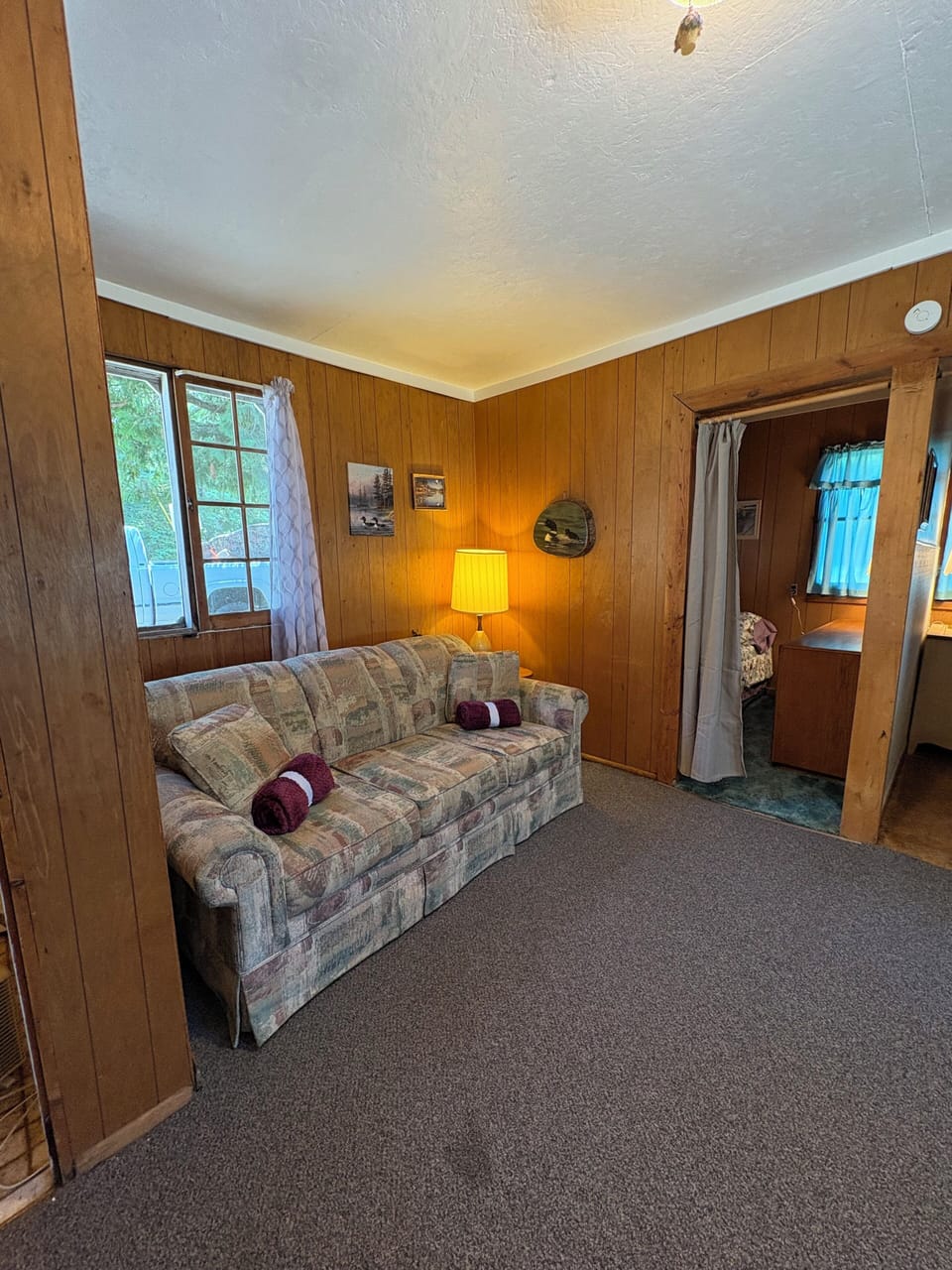 Living area with Broyhill sofa sleeper
