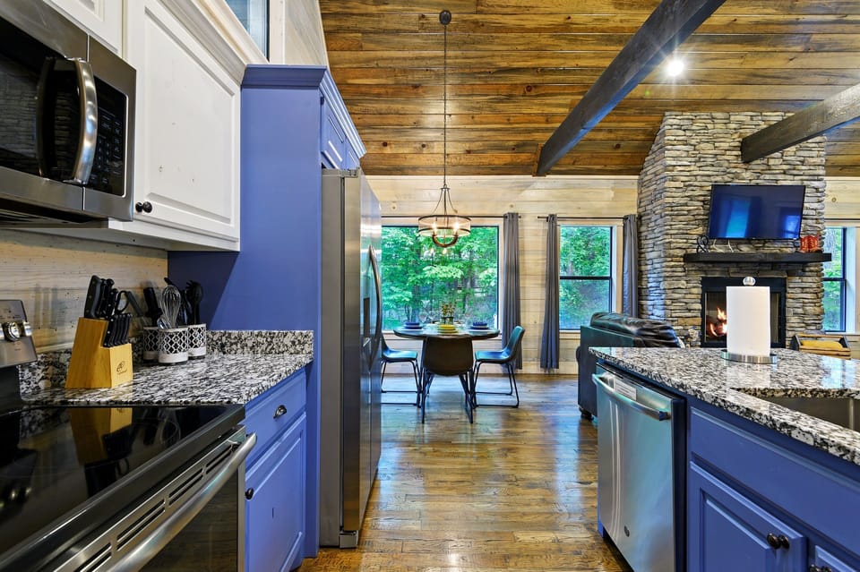 Stainless Appliance in Fully Equipped Kitchen