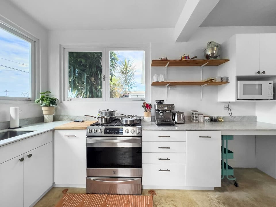 Your home away from home kitchen fully equipped and sparkling clean