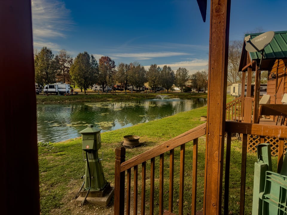 Porch with Pond view