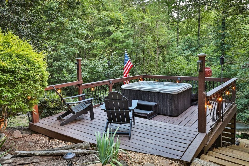 Enjoy Sitting In The Hot Tub Under The Stars