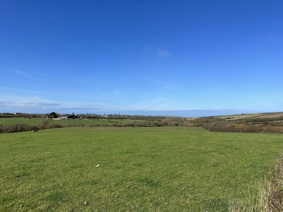 Open Countryside Views from Field View Holiday Cottage , Padstow North Cornwall