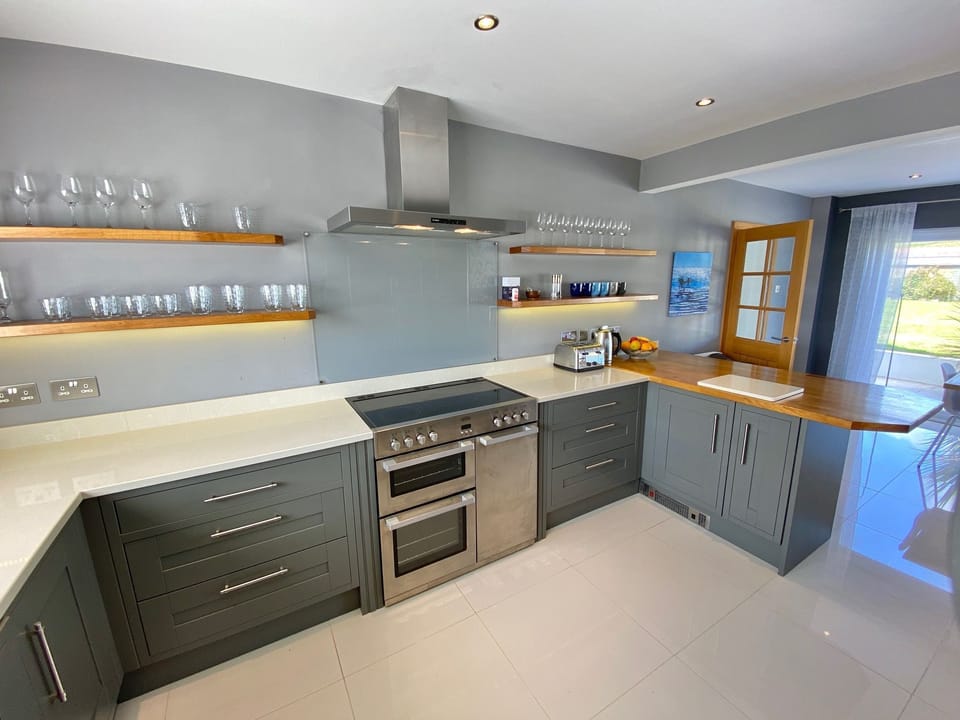 View of oven in the kitchen of Boskilly, Padstow, North Cornwall