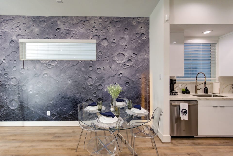 Dining area and kitchen