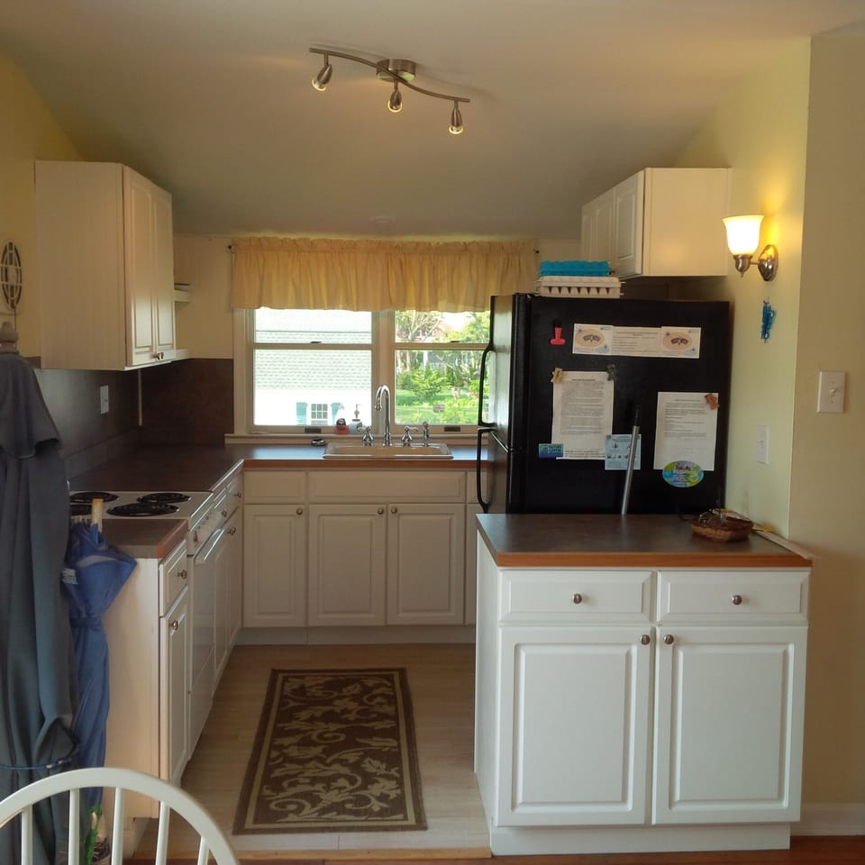 fully equipped kitchen is perfect for small meals or a feast