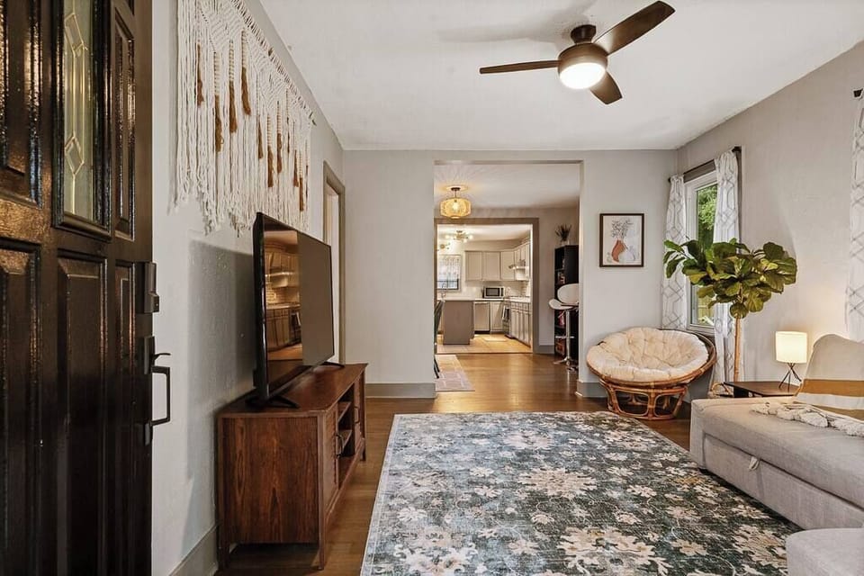 Get cozy in the living room and enjoy your favorite show or movie on the Smart TV