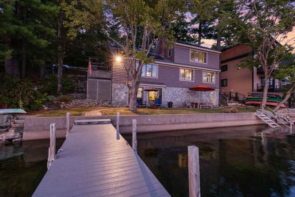 Relax on your own private dock with direct access to Merrymeeting Lake — perfect for swimming, fishing, or launching your kayak.