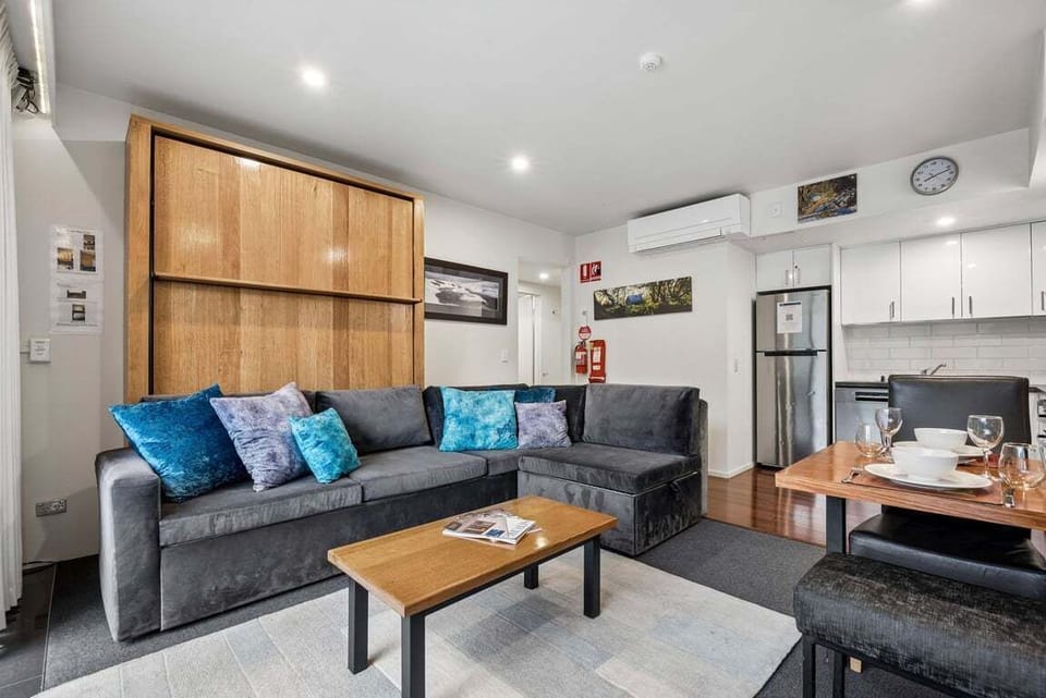 Living, dining, kitchen