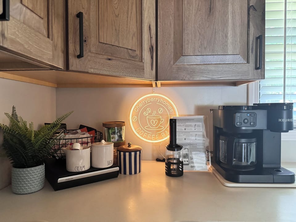 Coffee, tea, or hot cocoa? Grab a mug and make yourself at home!
