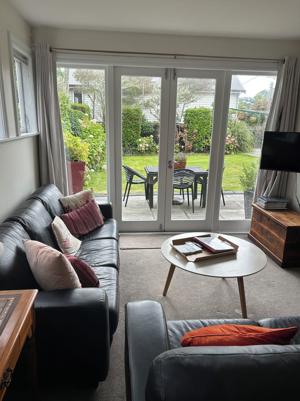 Living area looking out to the garden 